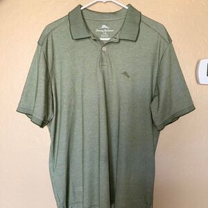 Men's L Tommy Bahama Olive Green Golf Polo Shirt